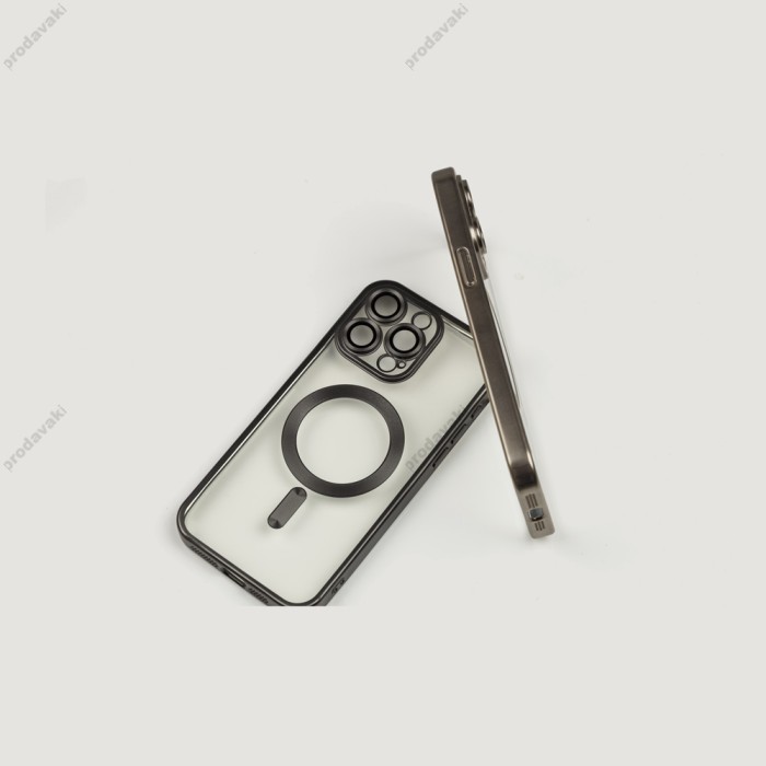 Чохол для iPhone 15 Pro Max Titanium Fibra Chrome MagSafe gold