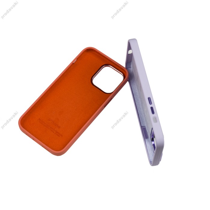 Чохол для iPhone 15 Square Full silicone chalk pink