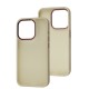 Чохол для iPhone 15 Pro Metal Bezel бежевий