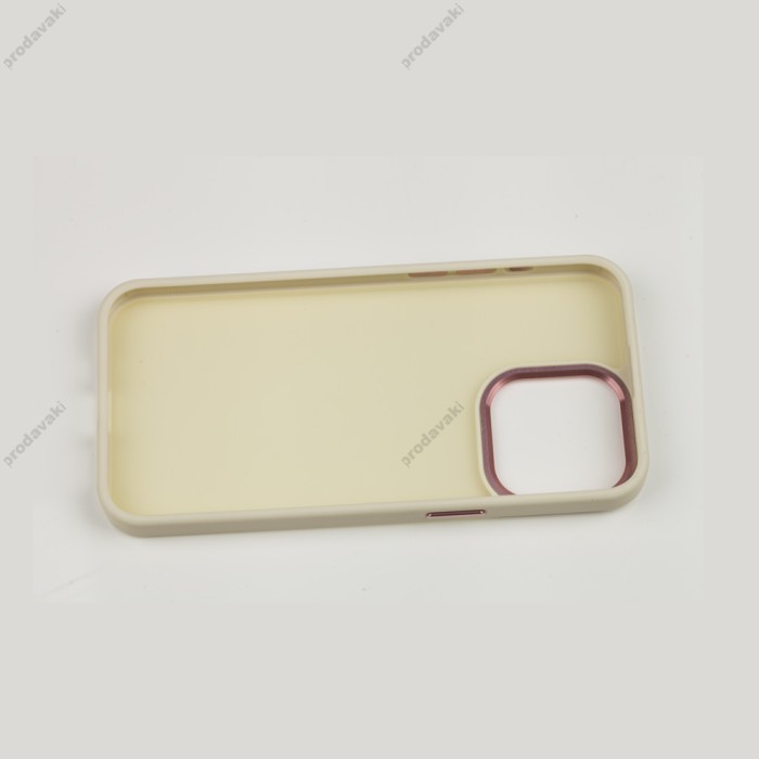 Чохол для iPhone 15 Pro Max Metal Bezel бежевий