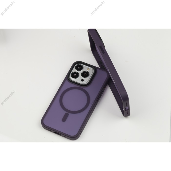 Чохол для iPhone 15 Pro WAVE Matte Insane MagSafe deep purple