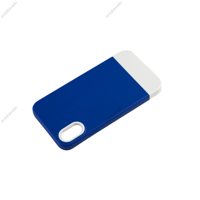 Чохол для iPhone X / Xs Bichromatic navy blue / white