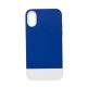 Чохол для iPhone X / Xs Bichromatic navy blue / white