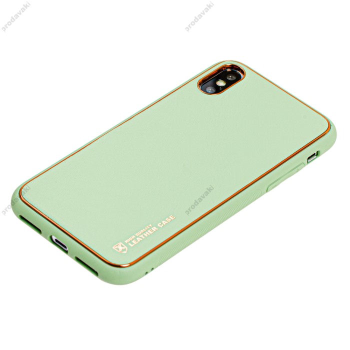 Чохол для iPhone X / Xs Leather Xshield pistachio