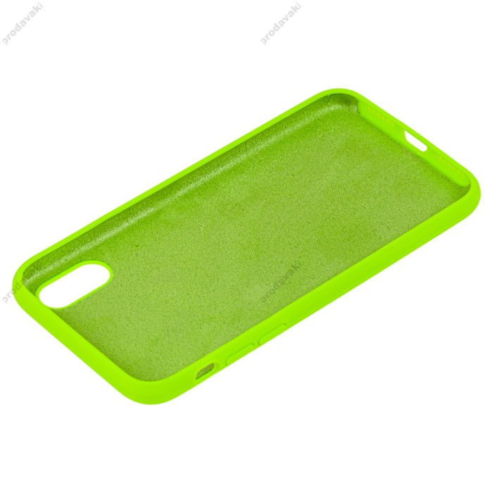 Чохол для iPhone X / Xs Silicone Full зелений / lime green