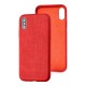 Чохол для iPhone X / Xs Leather croco full червоний