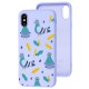Чохол для iPhone X / Xs Wave Fancy pigeon with sunflower seeds / light purple
