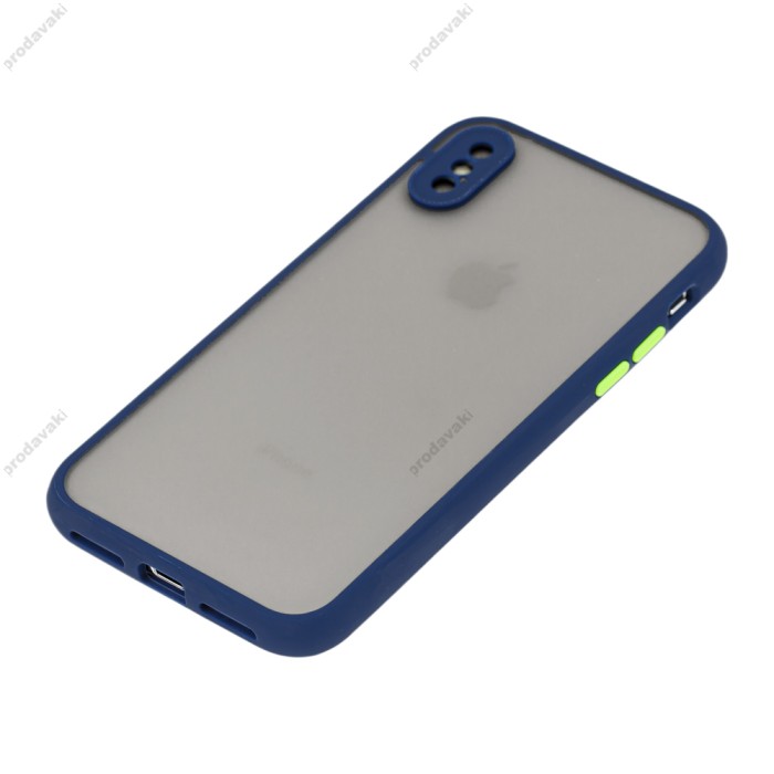 Чохол для iPhone X / Xs LikGus Totu camera protect синій