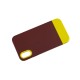 Чохол для iPhone X / Xs Bichromatic brown burgundy / yellow