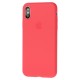 Чохол для iPhone X / Xs Silicone case ultra thinкораловий