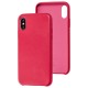 Чохол для iPhone X / Xs Leather classic "marsala"