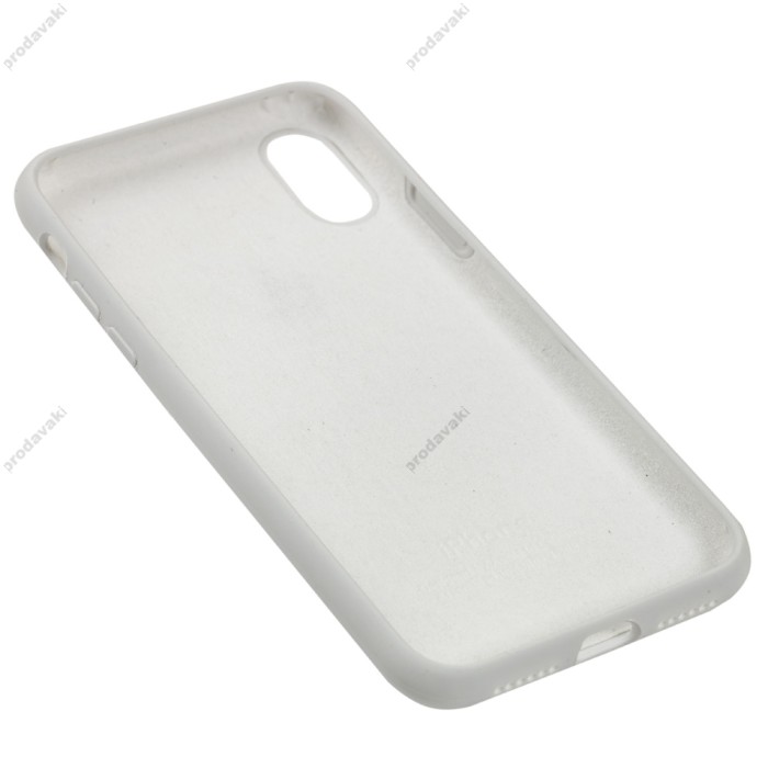 Чохол для iPhone X / Xs Silicone Full білий