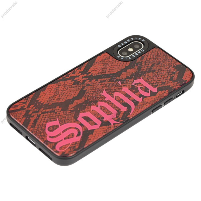 Чохол для iPhone X / Xs Mickey Mouse leather рожевий