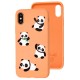 Чохол для iPhone X / Xs Wave Fancy panda / peach