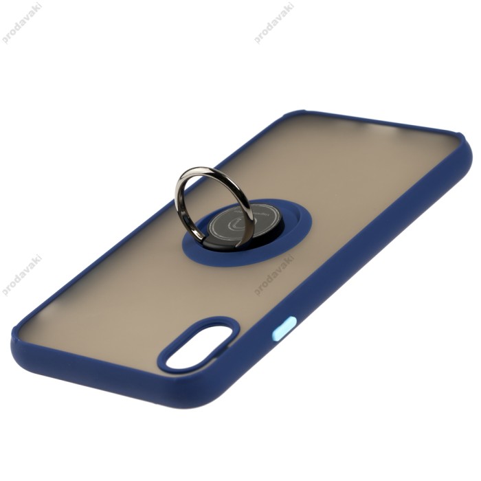 Чохол для iPhone Xs Max LikGus Edging Ring синій