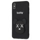 3D чохол для iPhone Xs Max "ведмедик Lucky" чорний