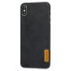Чохол для iPhone Xs Max Dark series smooth leather чорний