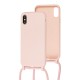 Чохол для iPhone Xs Max Lanyard with logo pink sand