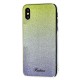 Чохол для iPhone X / Xs Ambre Fashion лимонно / сріблястий