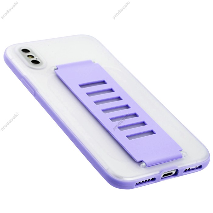 Чохол для iPhone X / Xs Silicone Full фіолетовий / grape