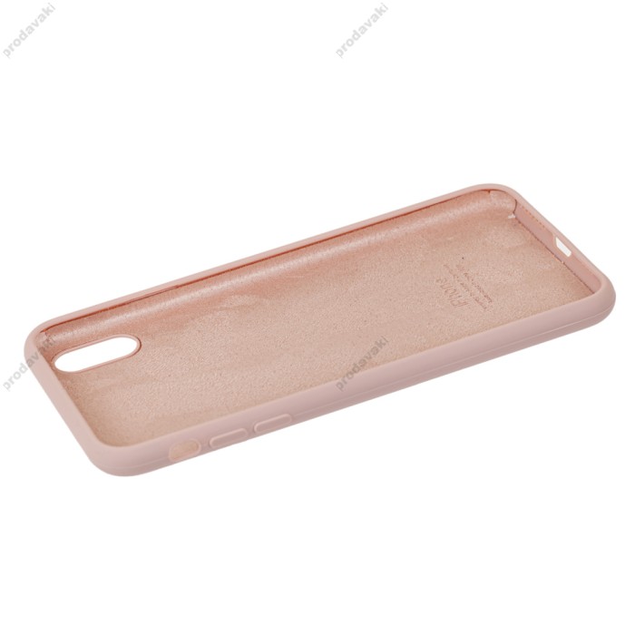 Чохол для iPhone X / Xs Silicone Full рожевий / pink sand
