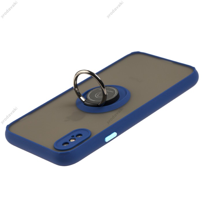 Чохол для iPhone X / Xs LikGus Edging Ring синій