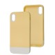 Чохол для iPhone Xr Bichromatic creamy-yellow/white