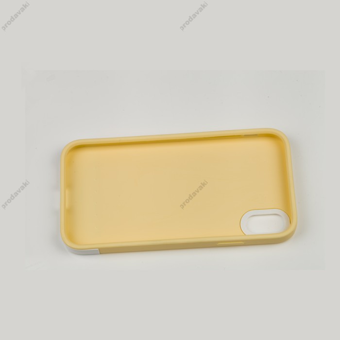Чохол для iPhone Xr Bichromatic creamy-yellow/white