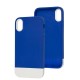 Чохол для iPhone Xr Bichromatic navy blue / white