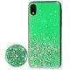Чохол для iPhone Xr блискітки + popsocket "бірюзовий"