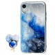 Чохол для iPhone Xr блискітки print + popsocket "небо"