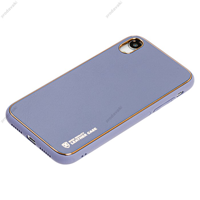 Чохол для iPhone Xr Leather Xshield lavender gray