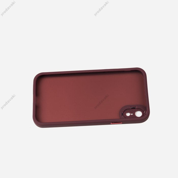 Чохол для iPhone Xr Luxury Metal Lens марсала