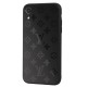Чохол для iPhone Xr glass LV чорний