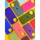 Чохол для iPhone X / Xs "Neon пісок" рожевий "райдуга / серце"