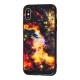 Чохол для iPhone X / Xs космос помаранчевий