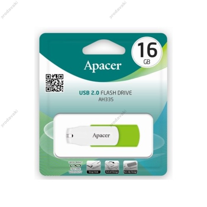 флеш USB Apacer AH335 16Gb Green USB 2.0