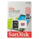 Карта пам'яті microSDHC 8Gb SanDisk Ultra U-1 (Class 10) (80Mb/s) + Adapter SD