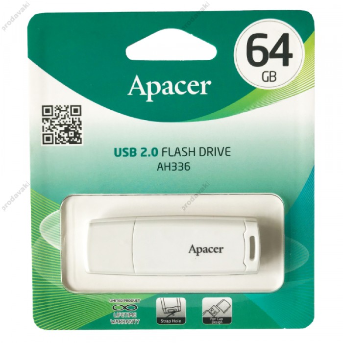 флеш USB Apacer AH336 64Gb White