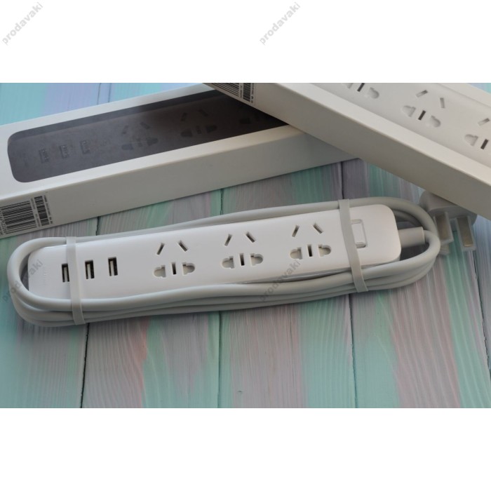 МЕРЕЖЕВИЙ ФІЛЬТР ЖИВЛЕННЯ XIAOMI POWER STRIP, 3 РОЗЕТКИ, 3 USB