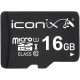 Карта пам'яті microSDHC 16Gb ICONIX (Class 10) + Adapter SD
