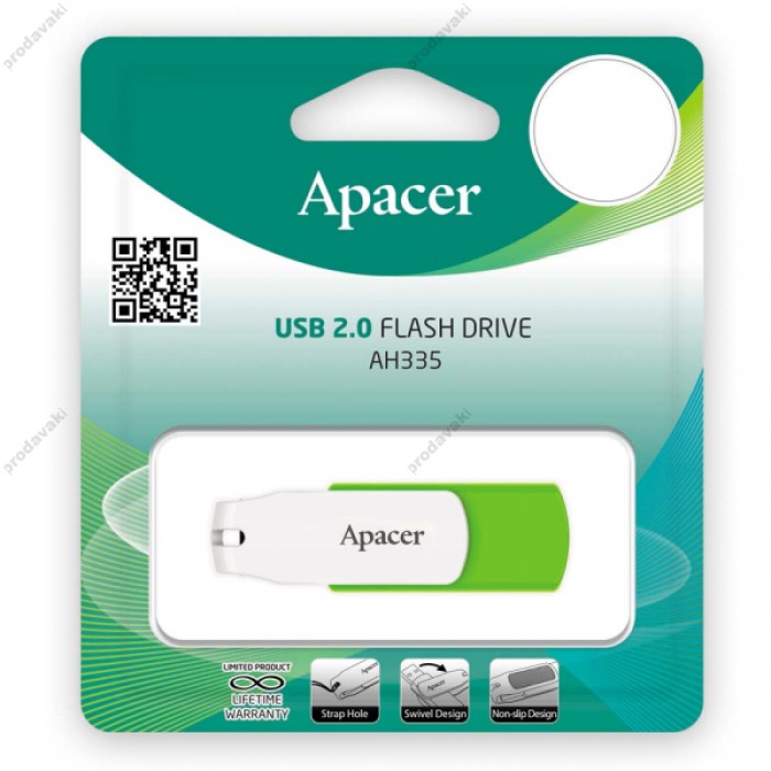 флеш USB Apacer AH335 32Gb Green USB 2.0
