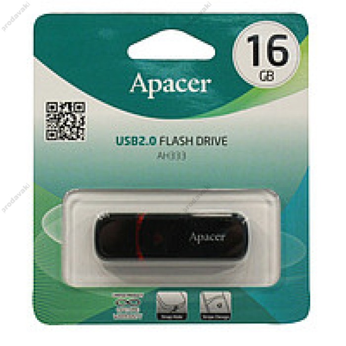 флеш USB Apacer AH333 16Gb Black