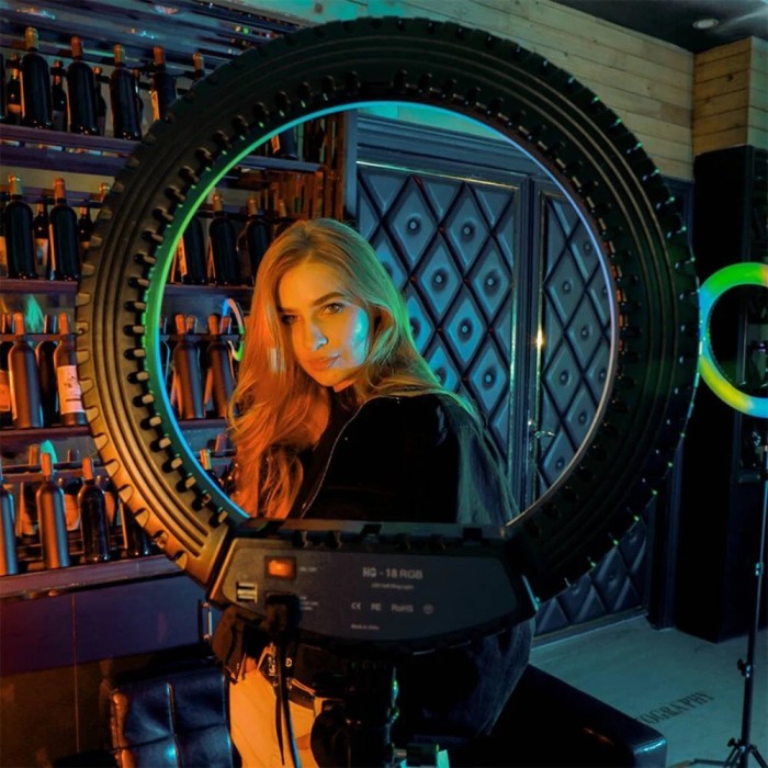Лампа Кільцева LED CH HQ-18 RGB 46 cm 18" 55W 3000-6500K
