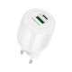 Мережевий зарядний пристрій Borofone BA94A Lustrous charger 30W White