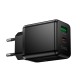 Мережевий зарядний пристрій HOCO C157A Smart PD multi-protocol charger 30W Black