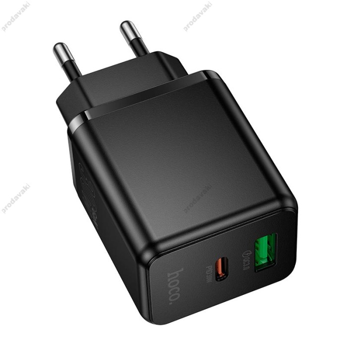Мережевий зарядний пристрій HOCO C157A Smart PD multi-protocol charger 30W Black