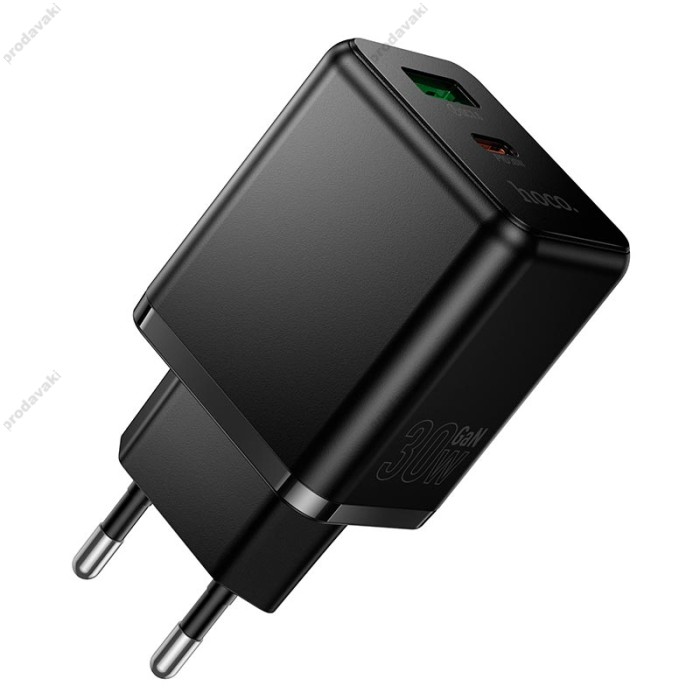 Мережевий зарядний пристрій HOCO C157A Smart PD multi-protocol charger 30W Black