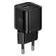 Мережевий зарядний пристрій HOCO N65 Ingenious PD charger Lightning cable 20W Black