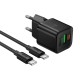 Мережевий зарядний пристрій HOCO N65 Ingenious PD charger Type-C cable 20W Black